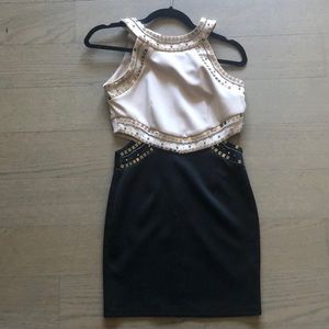 Cut out embellished cocktail dress